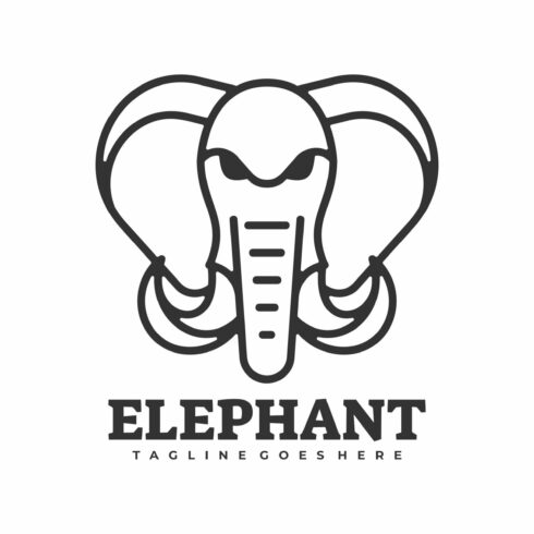 Elephant Line Art Logo cover image.