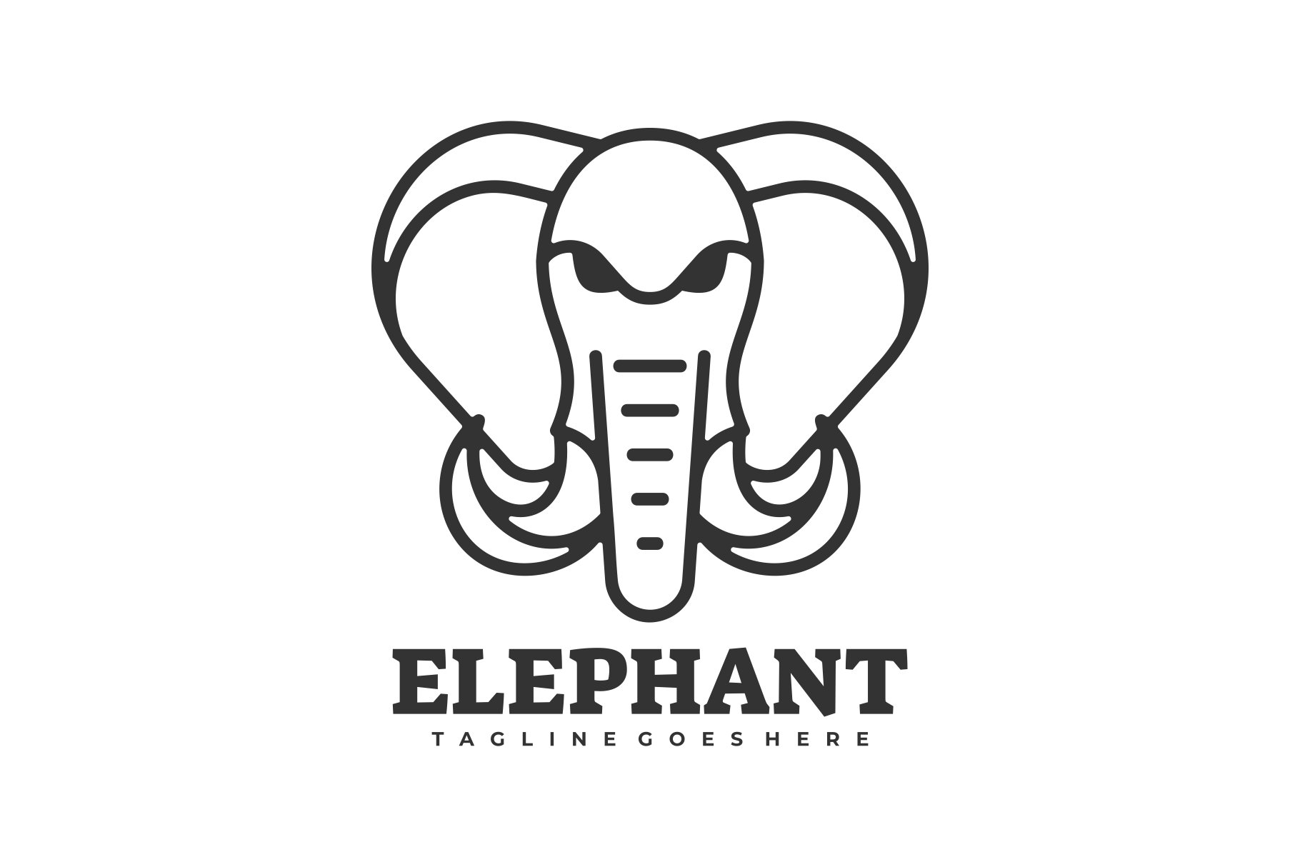 Elephant Line Art Logo cover image.