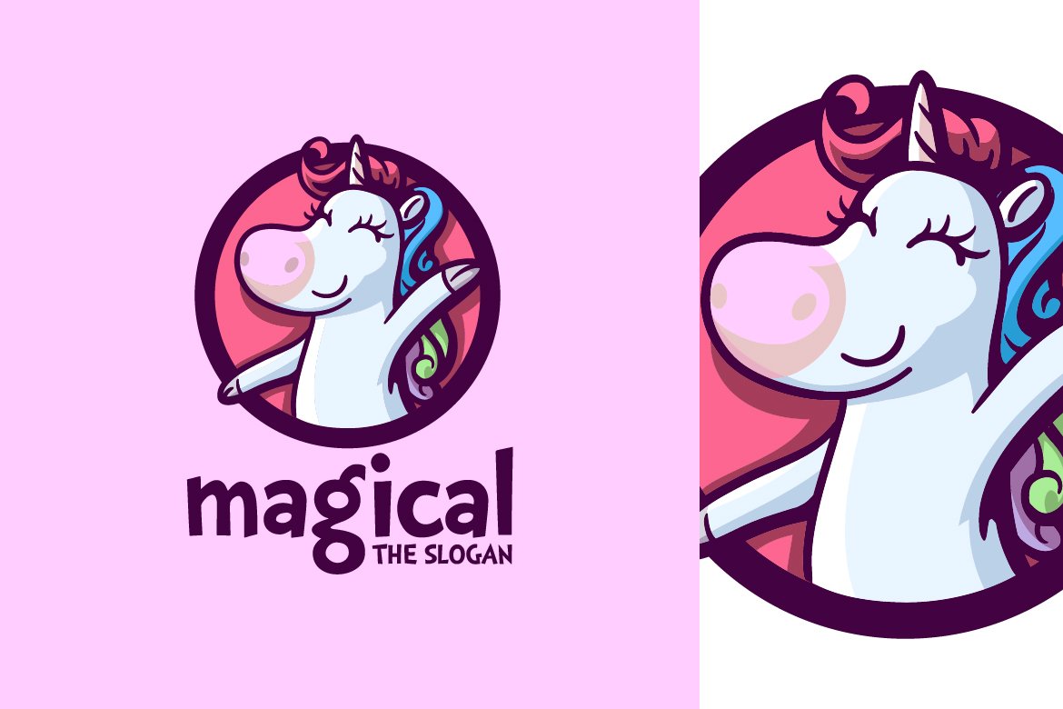 Cute Unicorn Logo cover image.