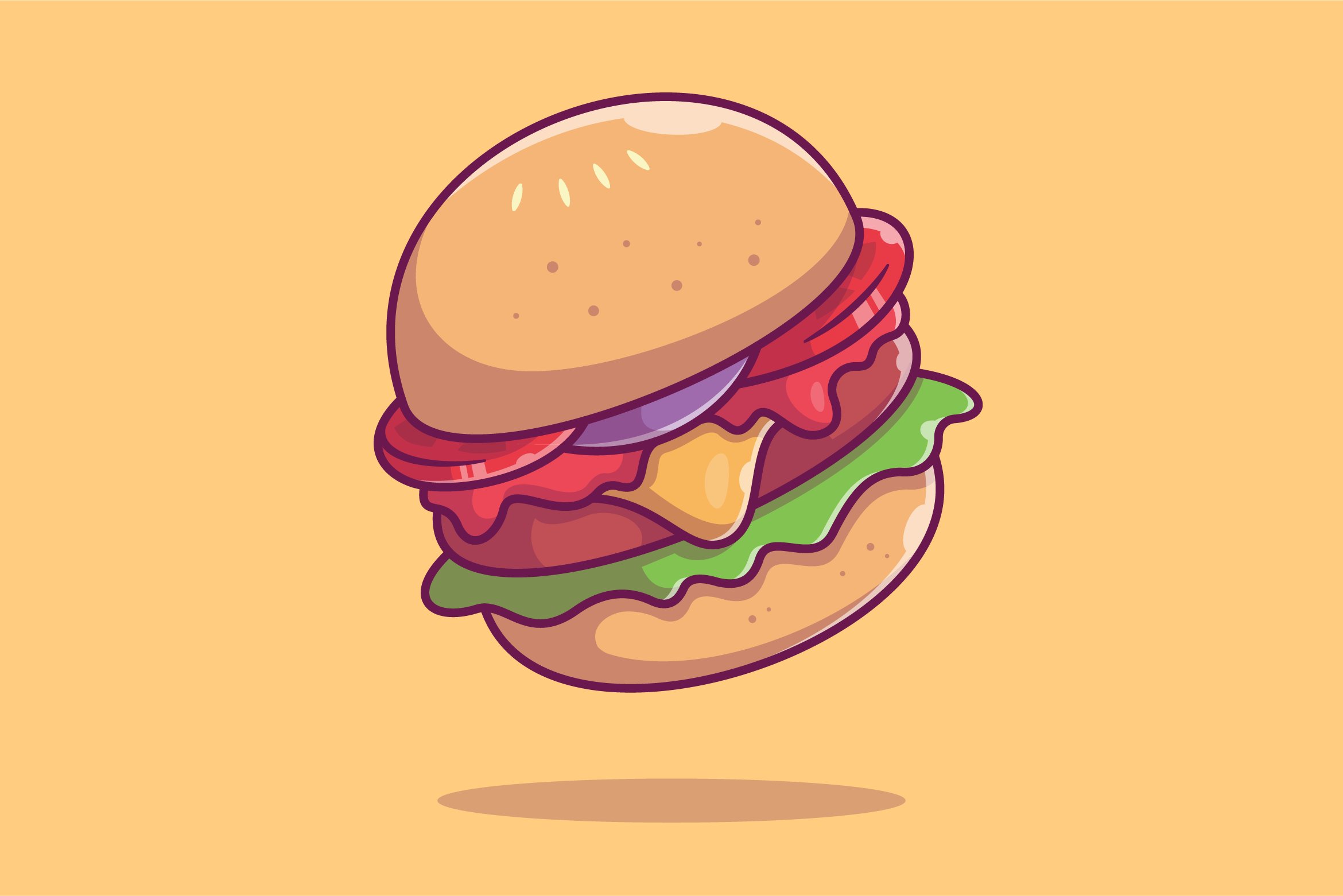 9 FAST FOODS ILLUSTRATION preview image.