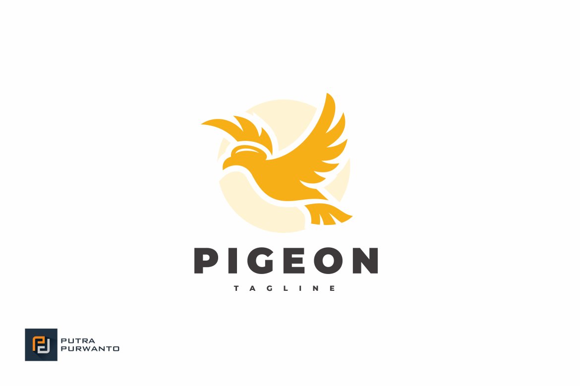 Flying Bird Pigeon Logo Design cover image.