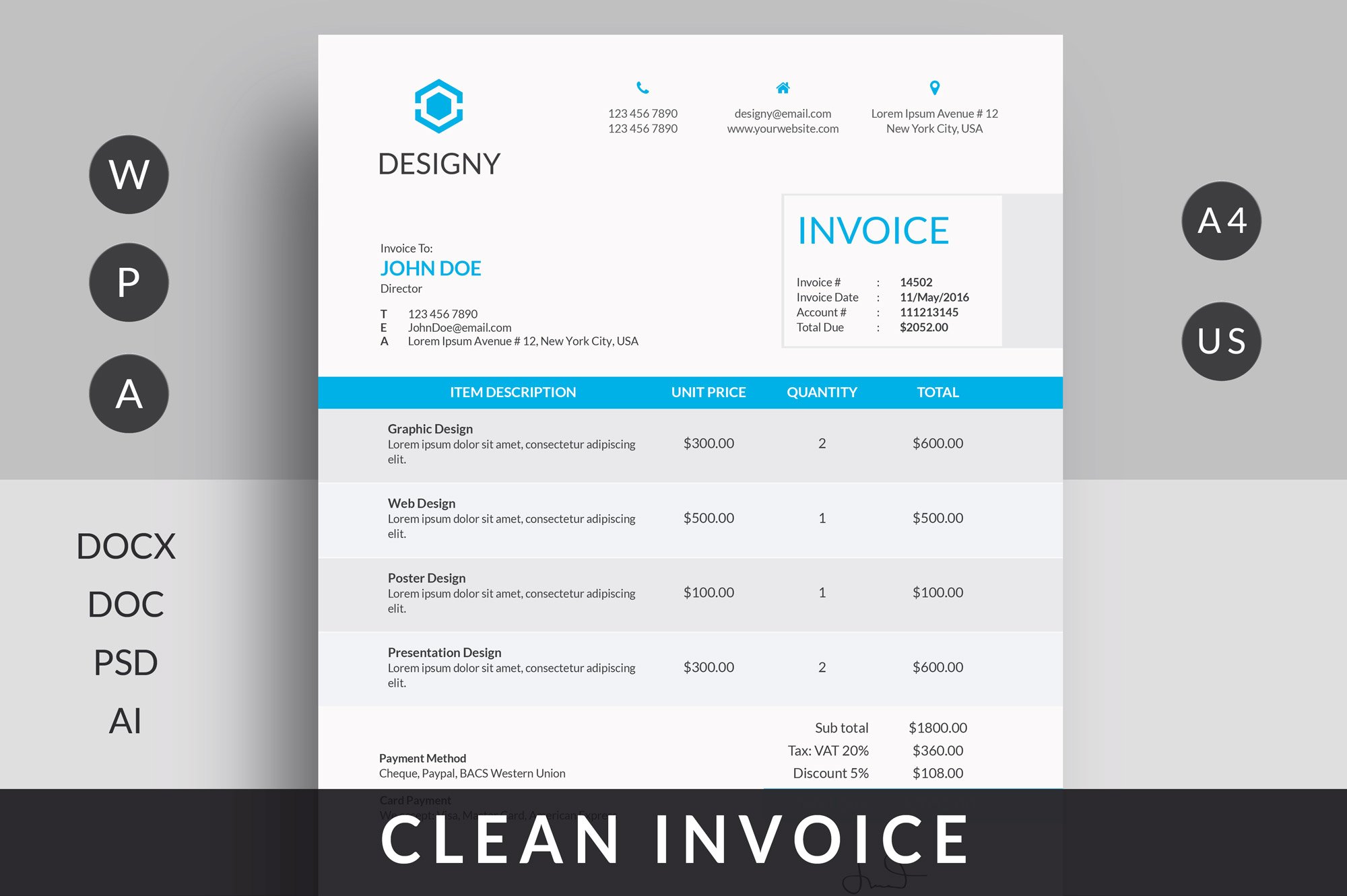 Clean Invoice cover image.