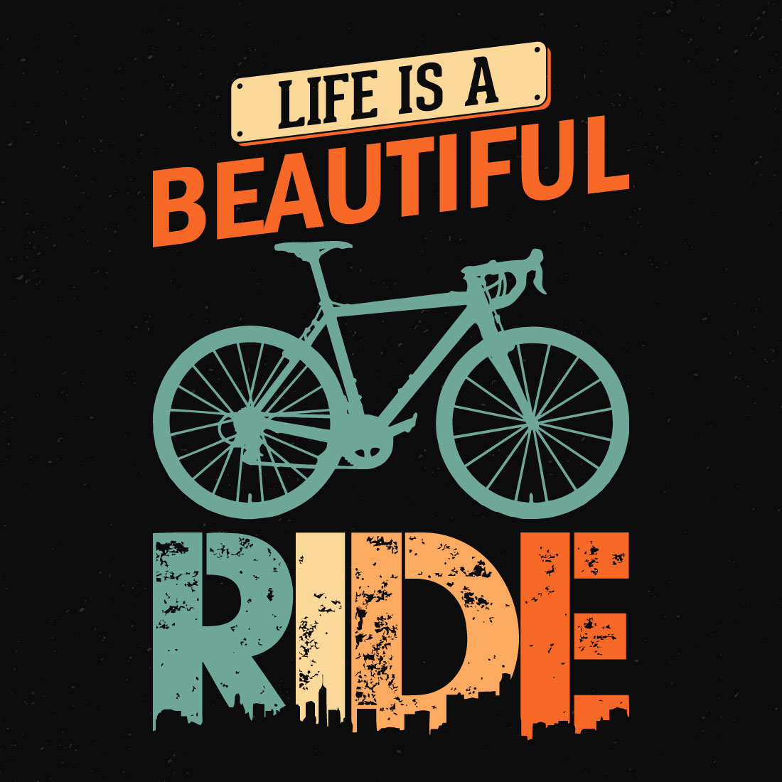 Poster with the words life is a beautiful ride by Brenda Chamberlain.
