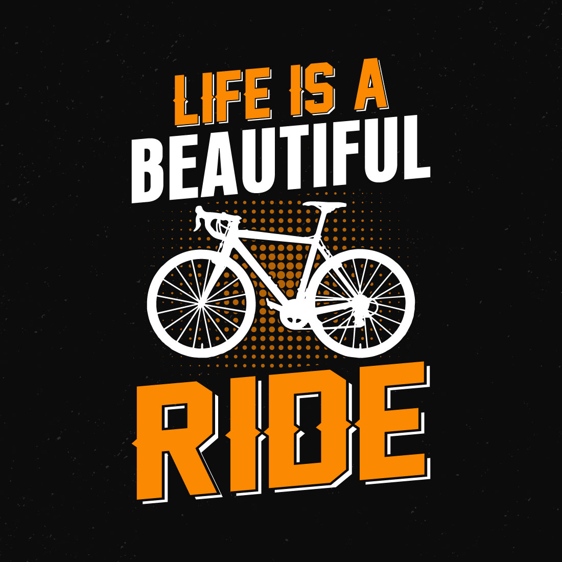 Poster with the words life is a beautiful ride by Christian Hilfgott Brand.