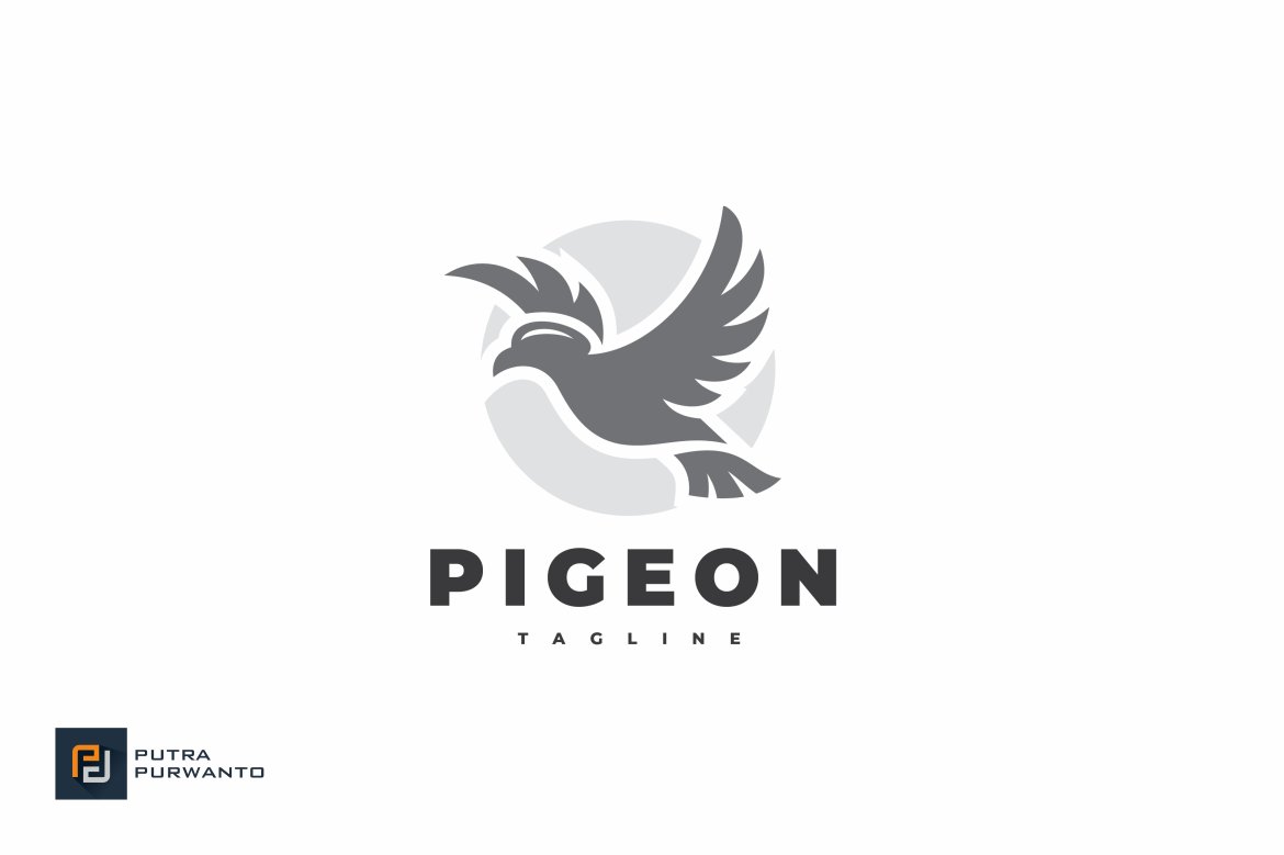 Flying Bird Pigeon Logo Design preview image.