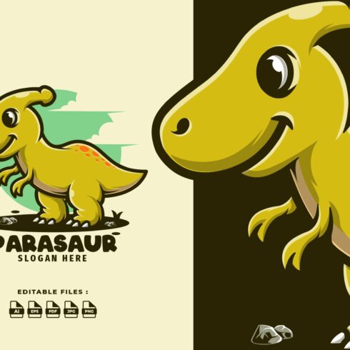 Dinosaur Mascot Cartoon Logo cover image.