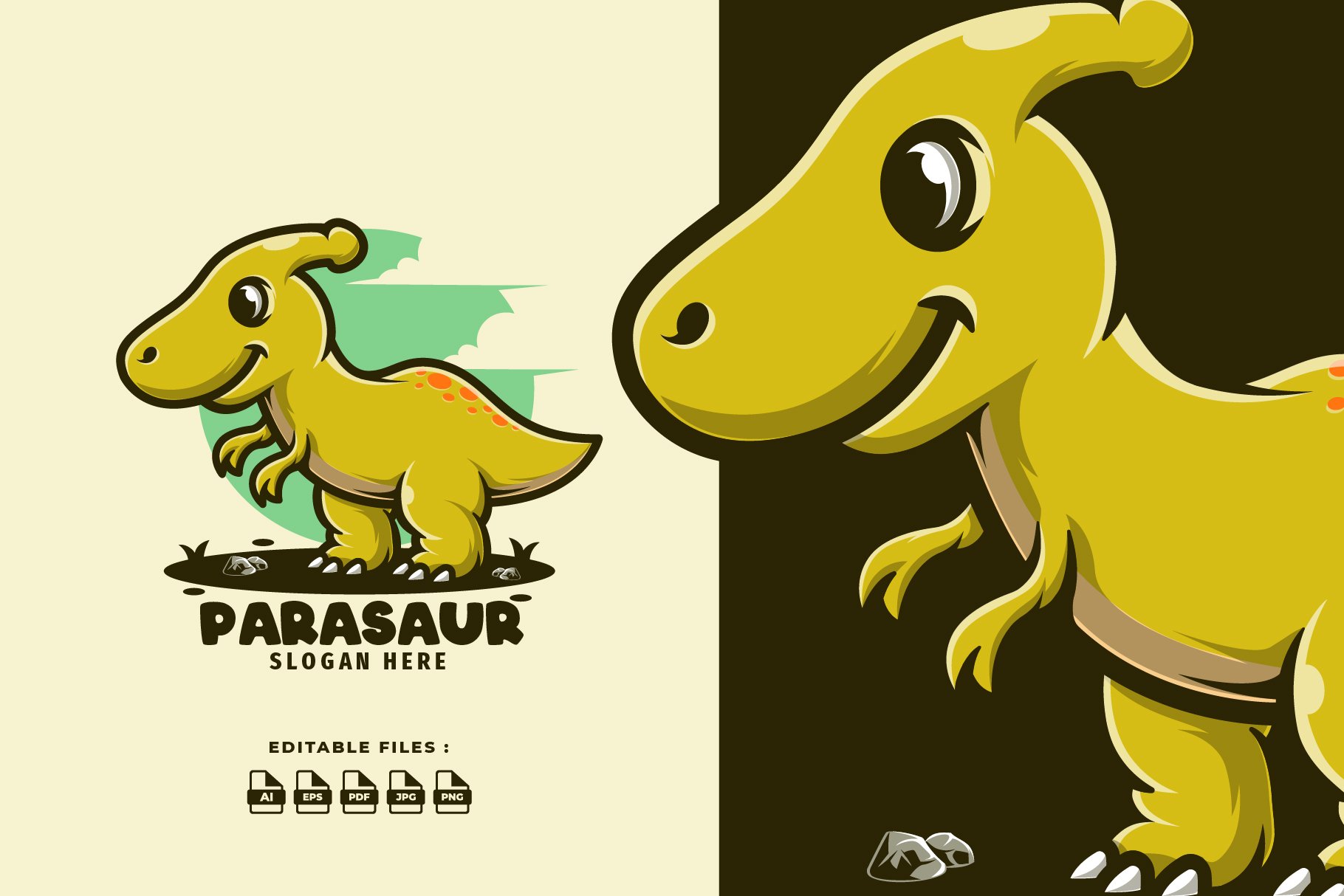 Dinosaur Mascot Cartoon Logo cover image.