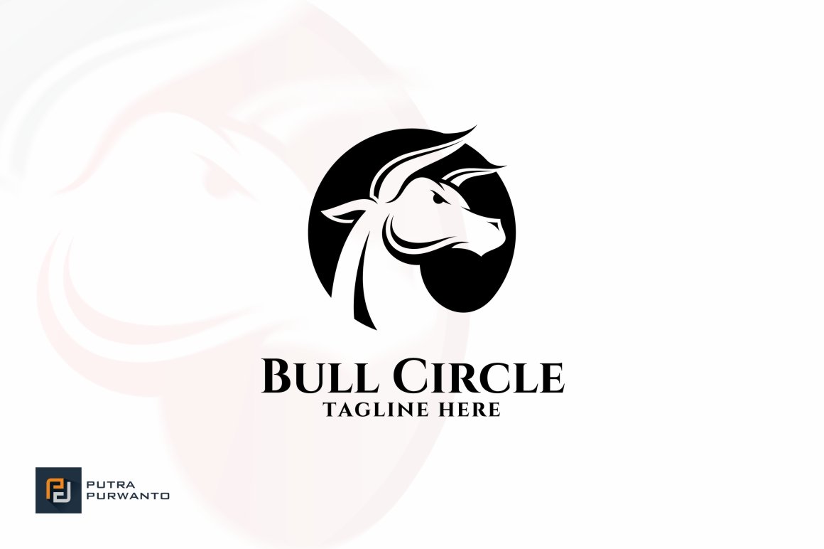 Bull Circle - Logo Template preview image.