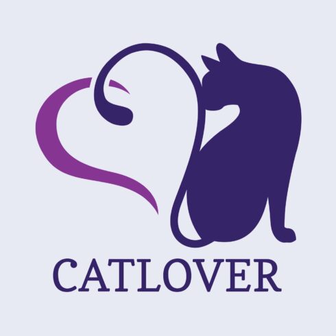 Cat Lover Logo Template cover image.