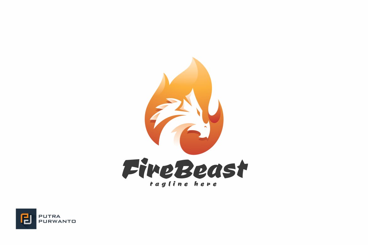 Fire Beast - Logo Template cover image.
