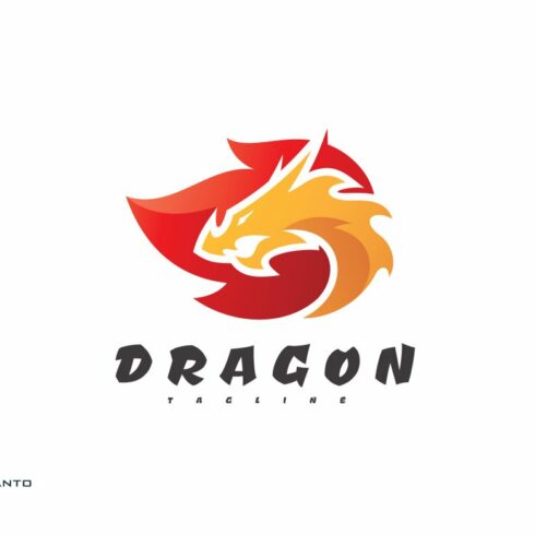 Gradient Dragon and Fire Logo cover image.