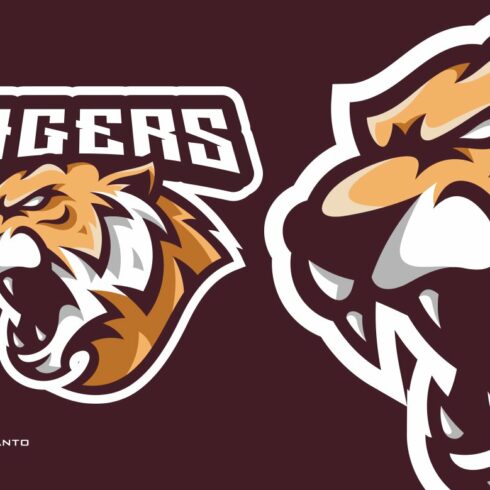 Angry Tiger Mascot Esport Logo cover image.