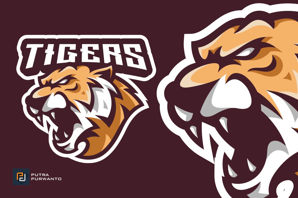 Angry Tiger Mascot Esport Logo cover image.