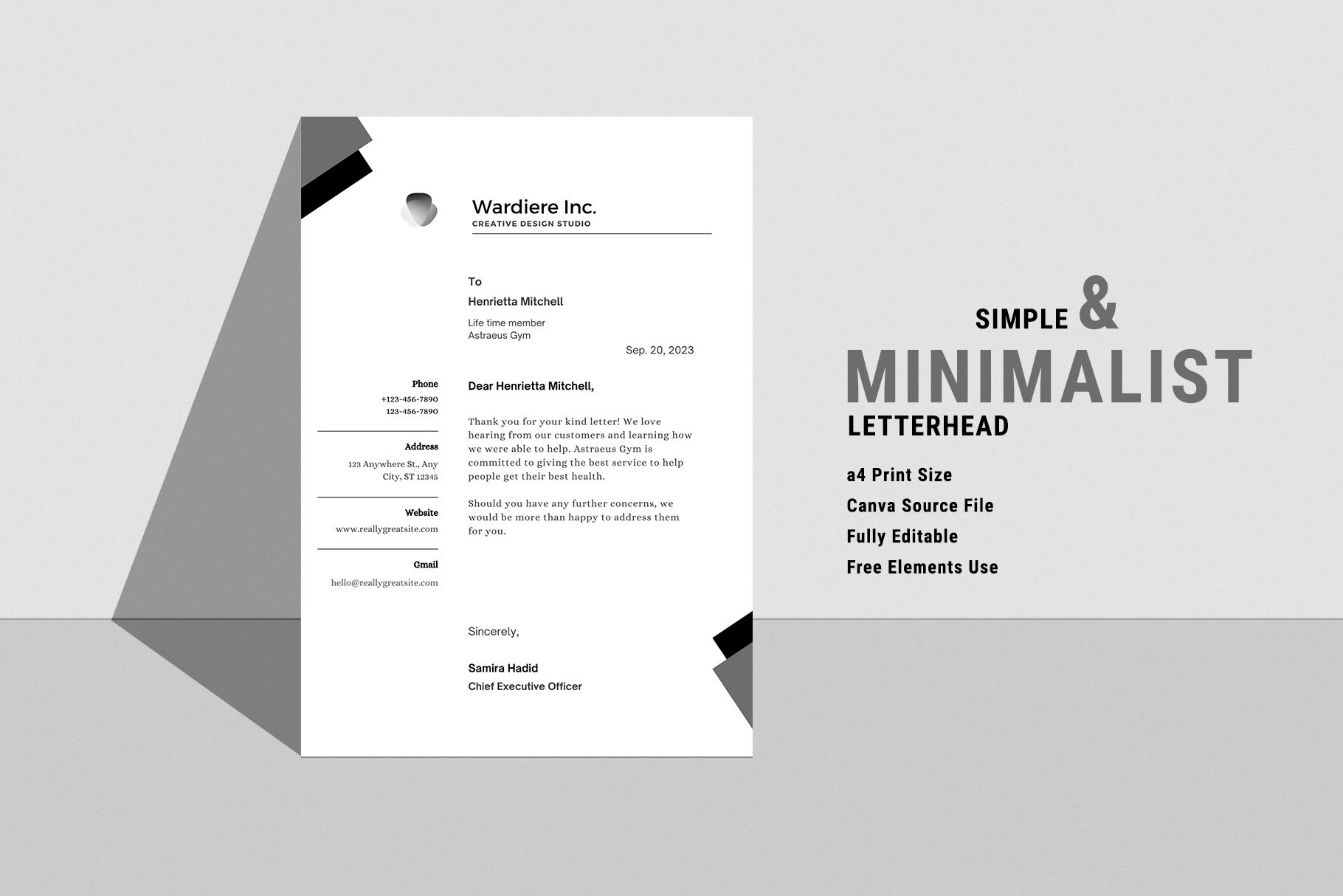 Letterhead template cover image.