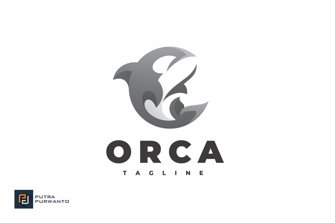 Orca Whale - Logo Template cover image.