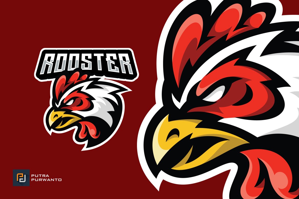 Rooster Chicken Esport Mascot Logo cover image.