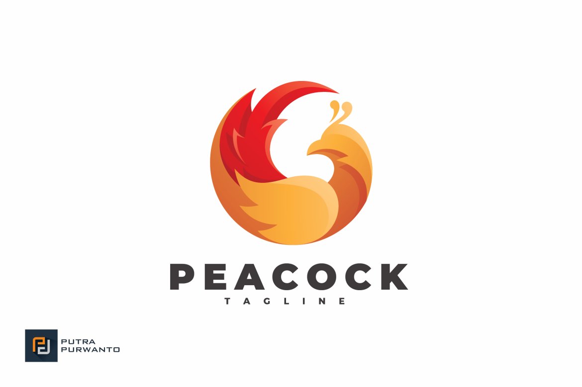 Peacock Bird - Logo Template cover image.