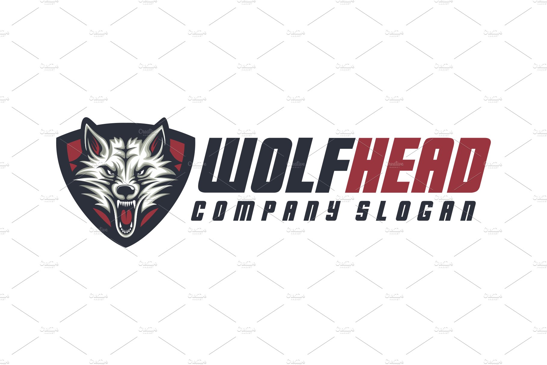 Wolf Head Logo preview image.
