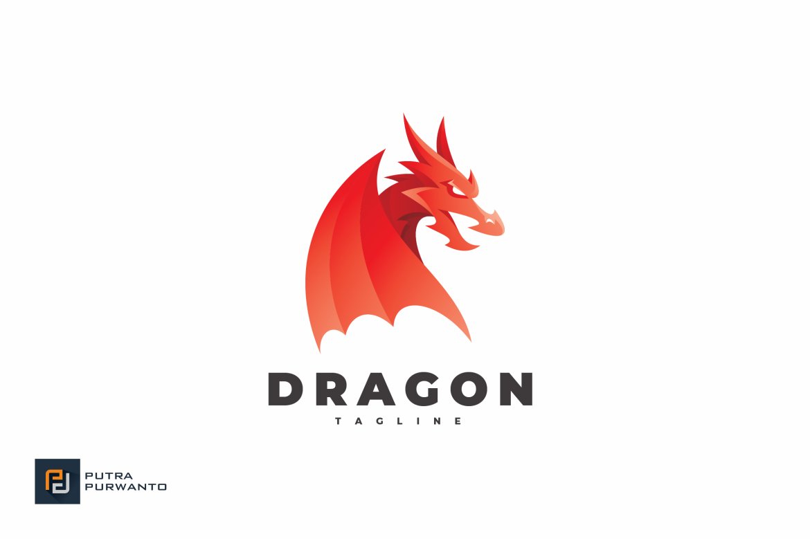 Dragon Wing Mascot Logo cover image.