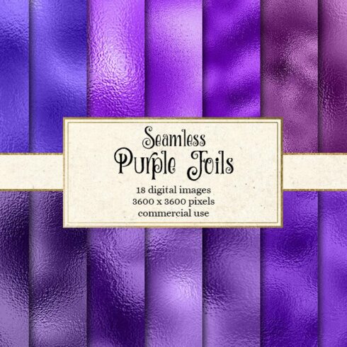 Purple Foil Digital Paper cover image.