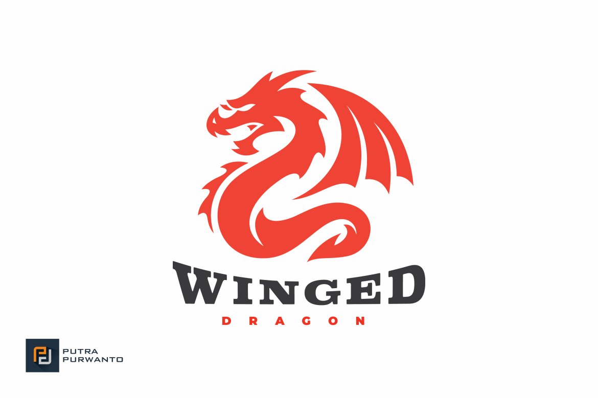 Winged Dragon Logo Design cover image.
