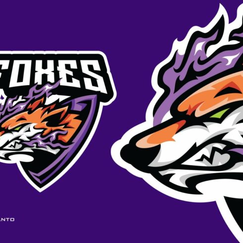 Fox Badge Mascot Esport Logo cover image.