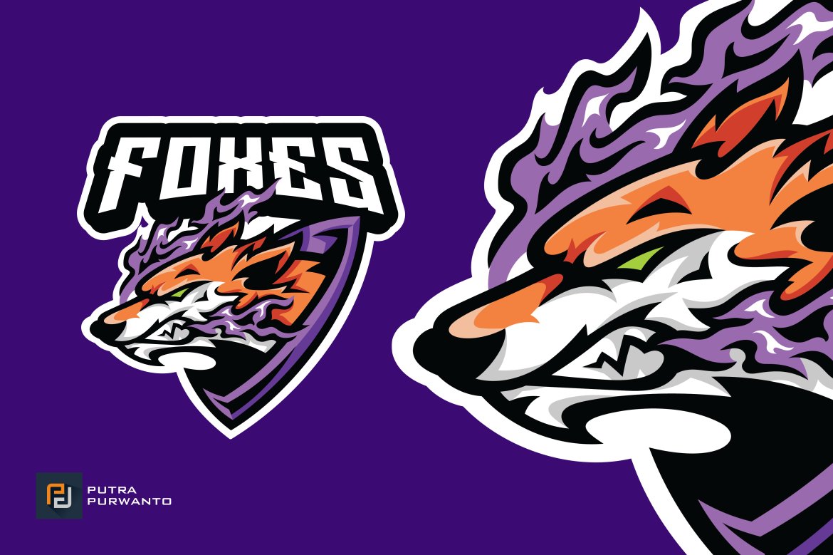 Fox Badge Mascot Esport Logo cover image.