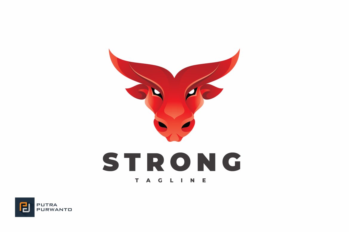 Strong Bull - Logo Template cover image.