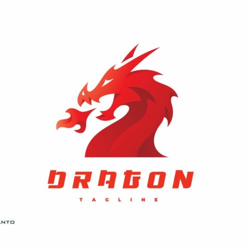 Modern Fire Breathing Dragon Logo cover image.