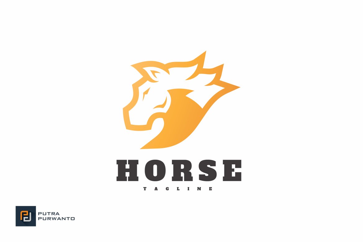 Abstract Horse Head Mascot Logo cover image.