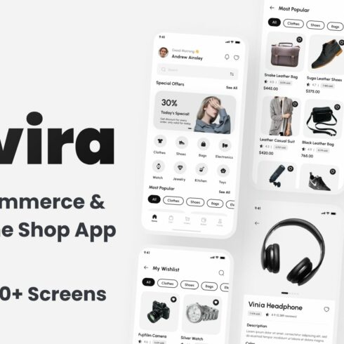 E-Commerce & Online Shop App UI Kit cover image.