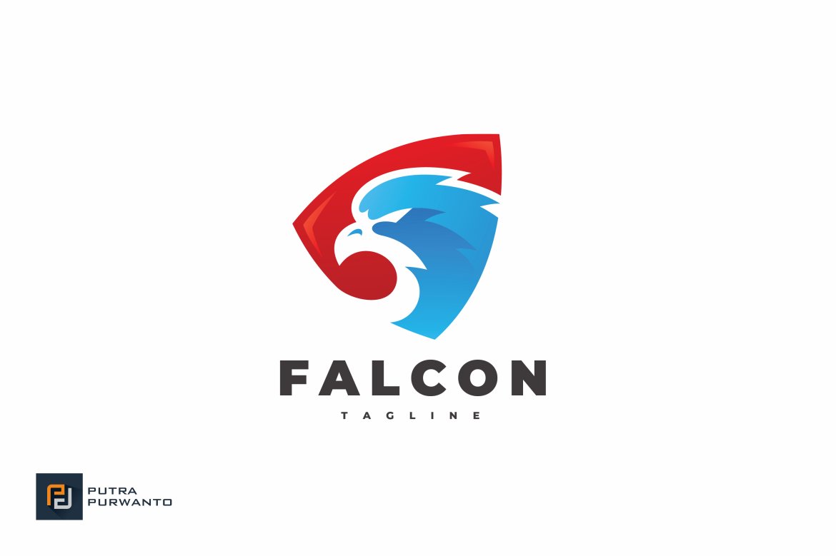 Eagle Falcon Shield Logo Design cover image.