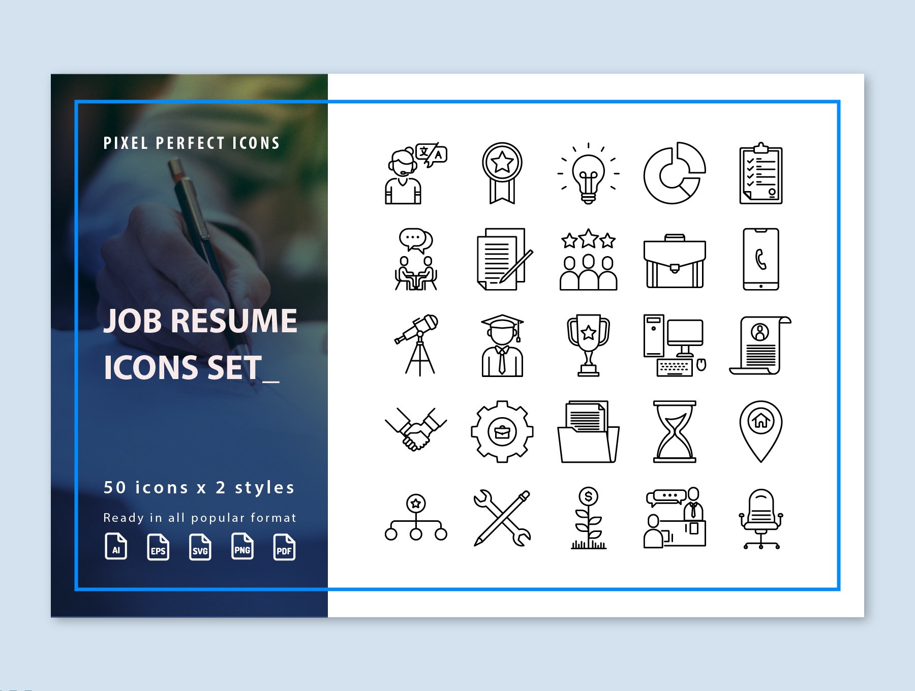 Job Resume Icons cover image.