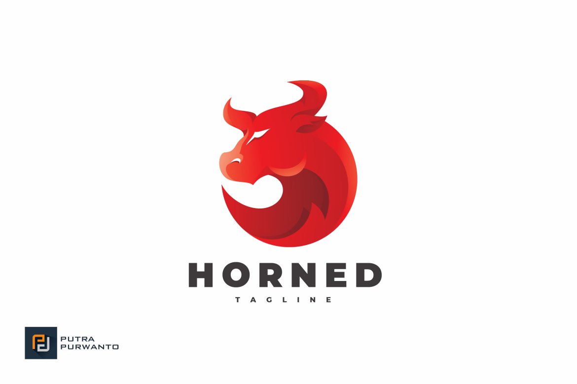 Bull Horned - Logo Template cover image.