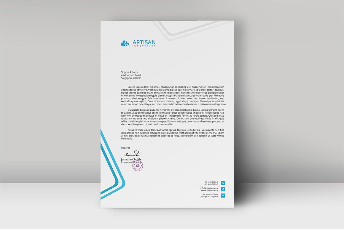 Letterhead Template preview image.