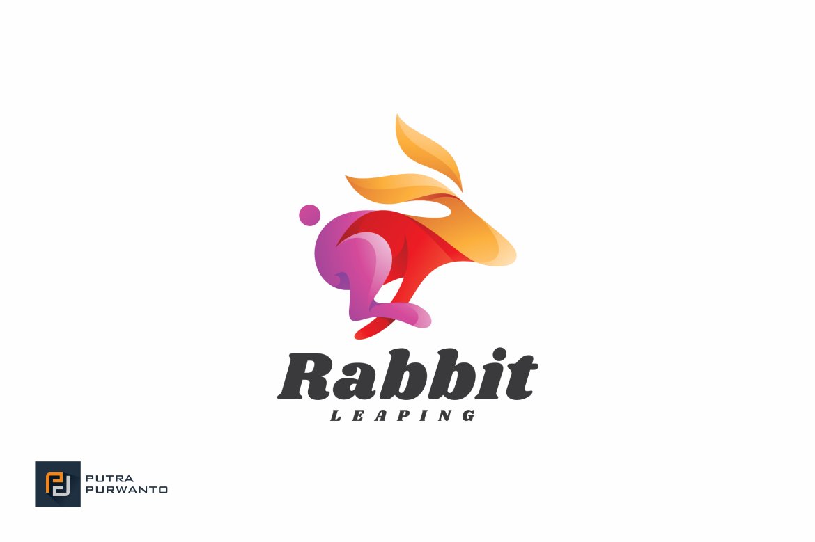 Rabbit Leaping - Logo Template cover image.