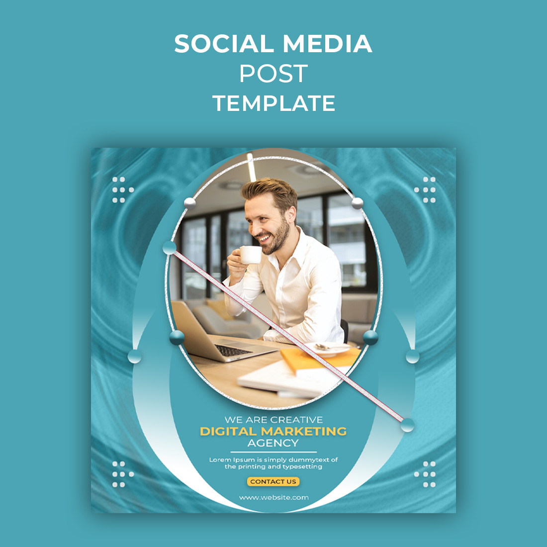 Digital marketing social media post template design cover image.