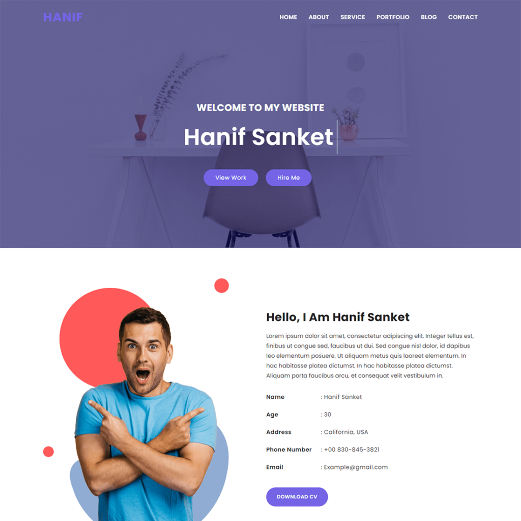 Portfolio Website HTML Template - MasterBundles