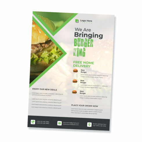 Corporate, Digital Marketting Editable Flyer Template cover image.