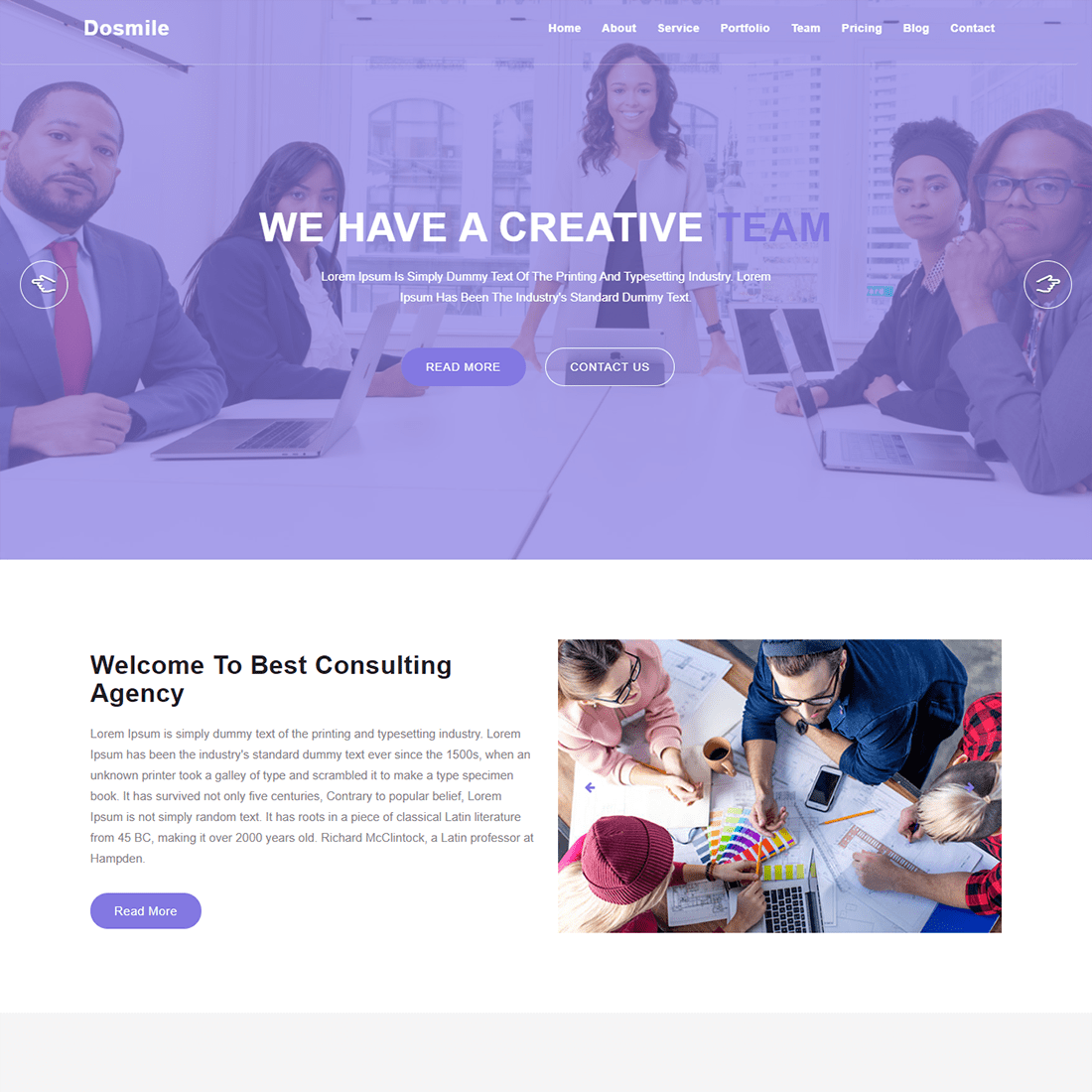 Consulting & Business HTML Template cover image.