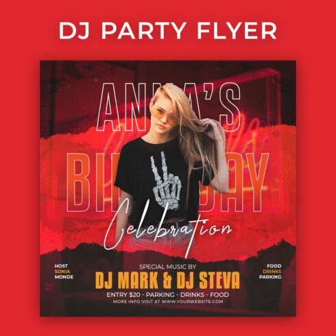 Dj Party Flyer cover image.