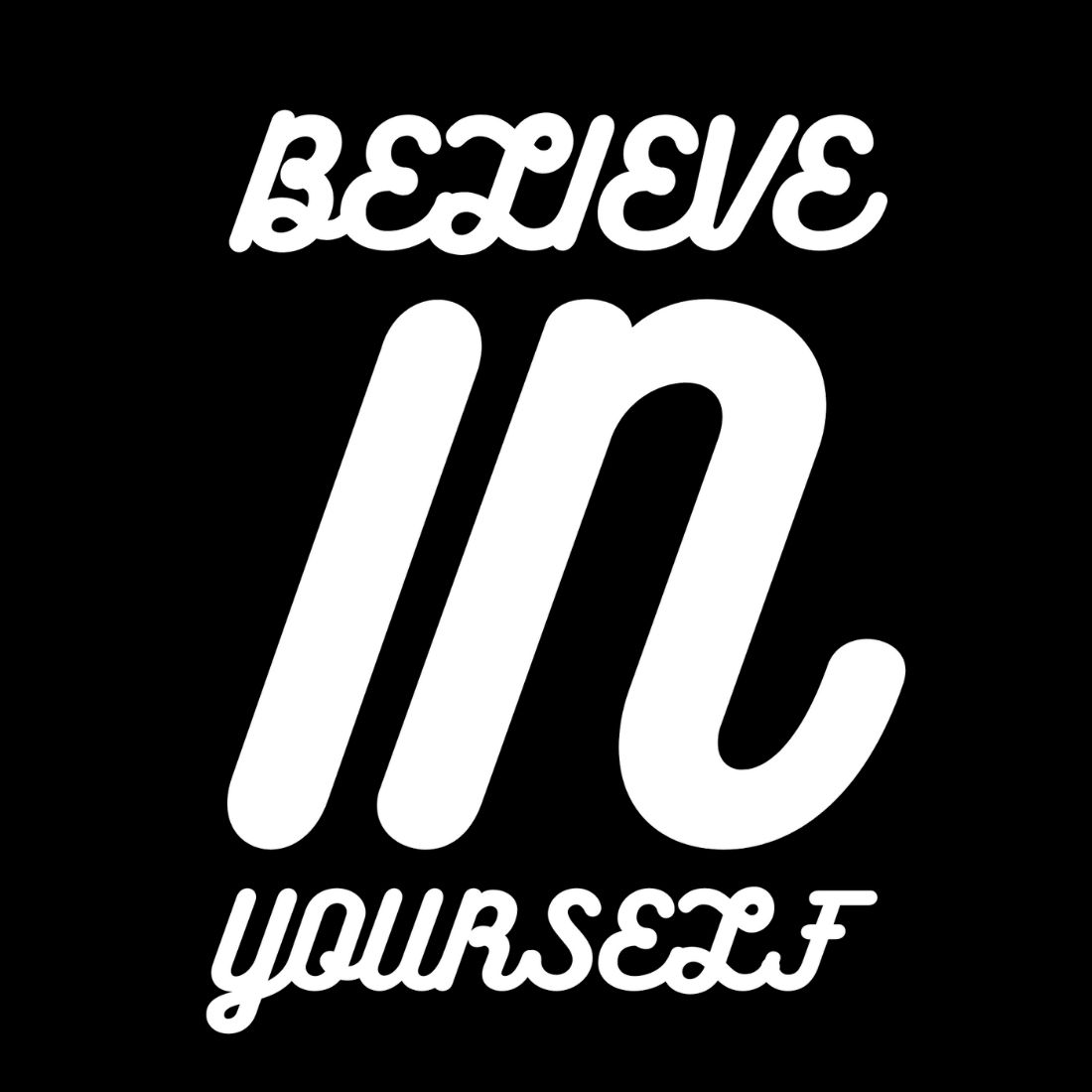 Typography T-shirt Design, Believe in Yourself preview image.