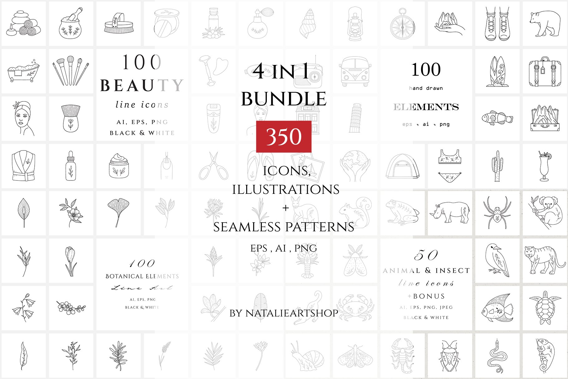 Icons & Illustrations Bundle cover image.
