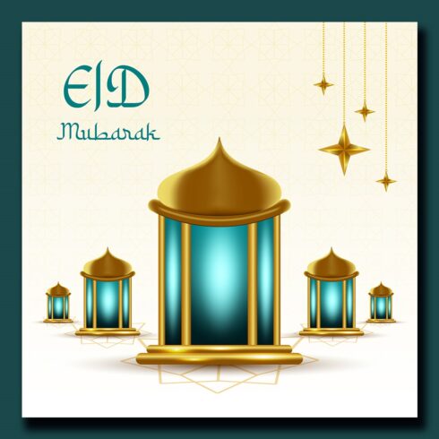 Eid Mubarak Greetings Social Media Post cover image.
