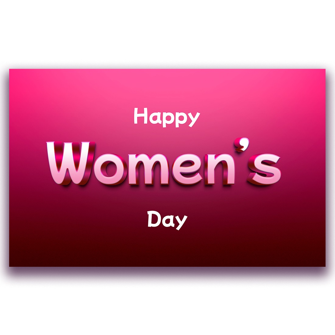 Women's Day Special Editable 3D Text Effect cover image.
