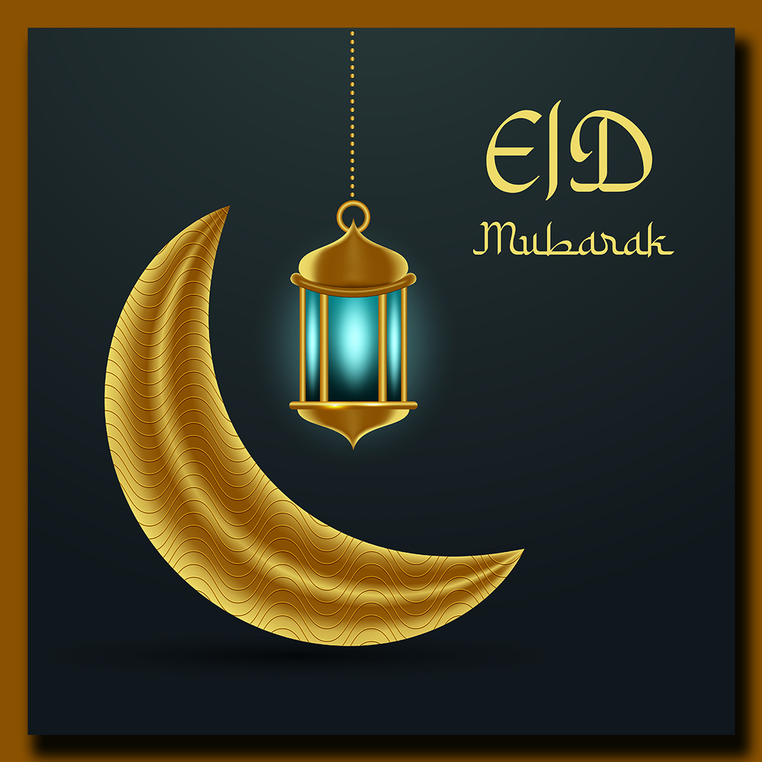 3D Eid Mubarak Social Media Design preview image.