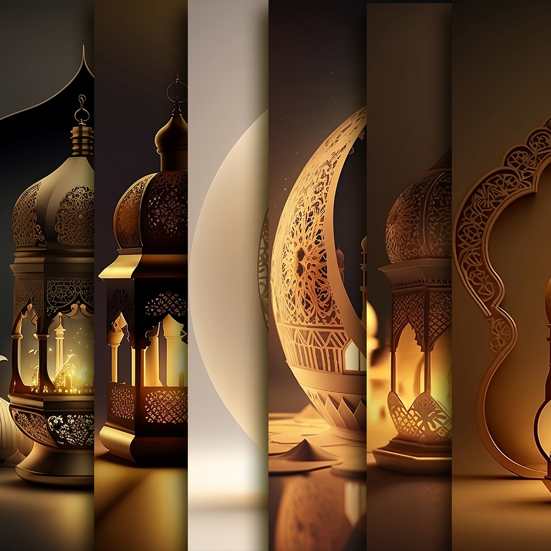 Ramadan and Eid Celebration Islamic Background preview image.