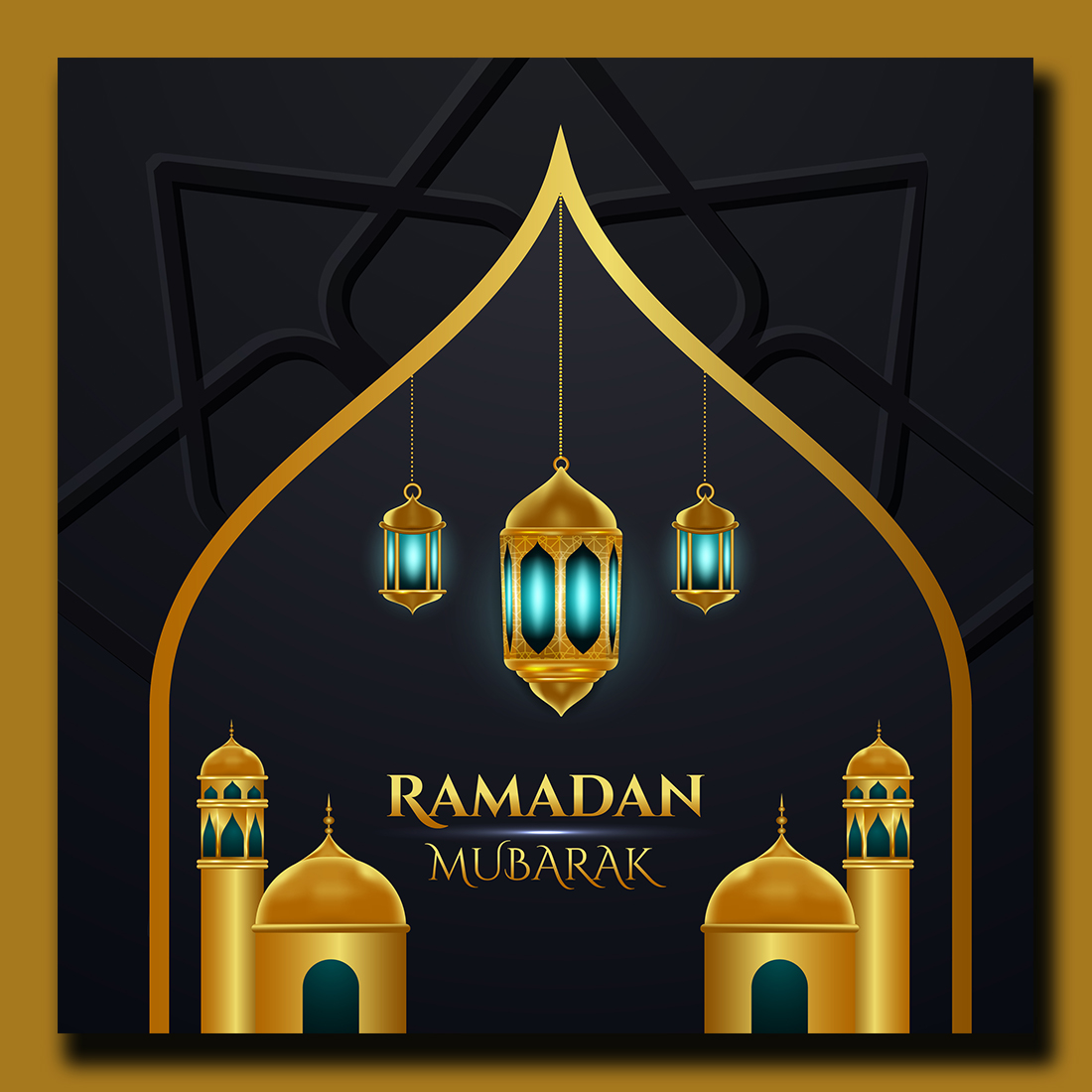Ramadan Celebration Social Media Post preview image.