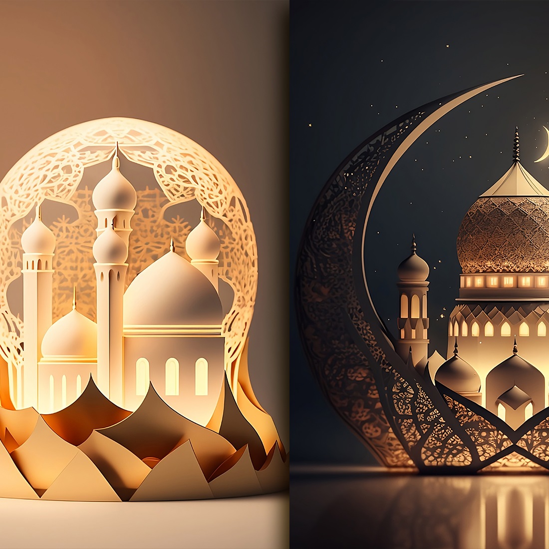 Islamic Background for Ramadan and Eid preview image.