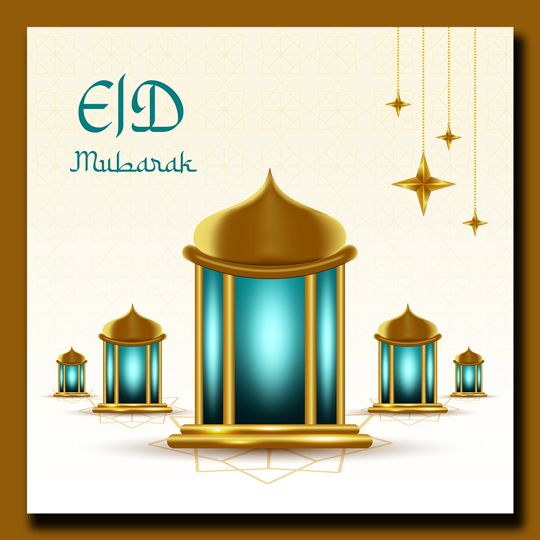 Eid Mubarak Greetings Social Media Post preview image.